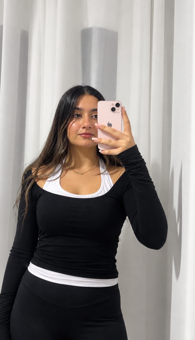 Off-Shoulder Layered Top