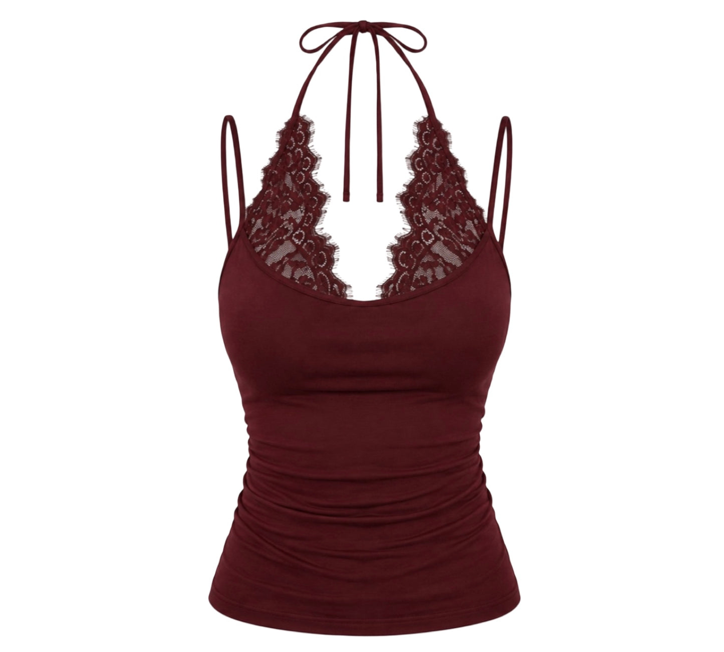 Burgundy lace muse top