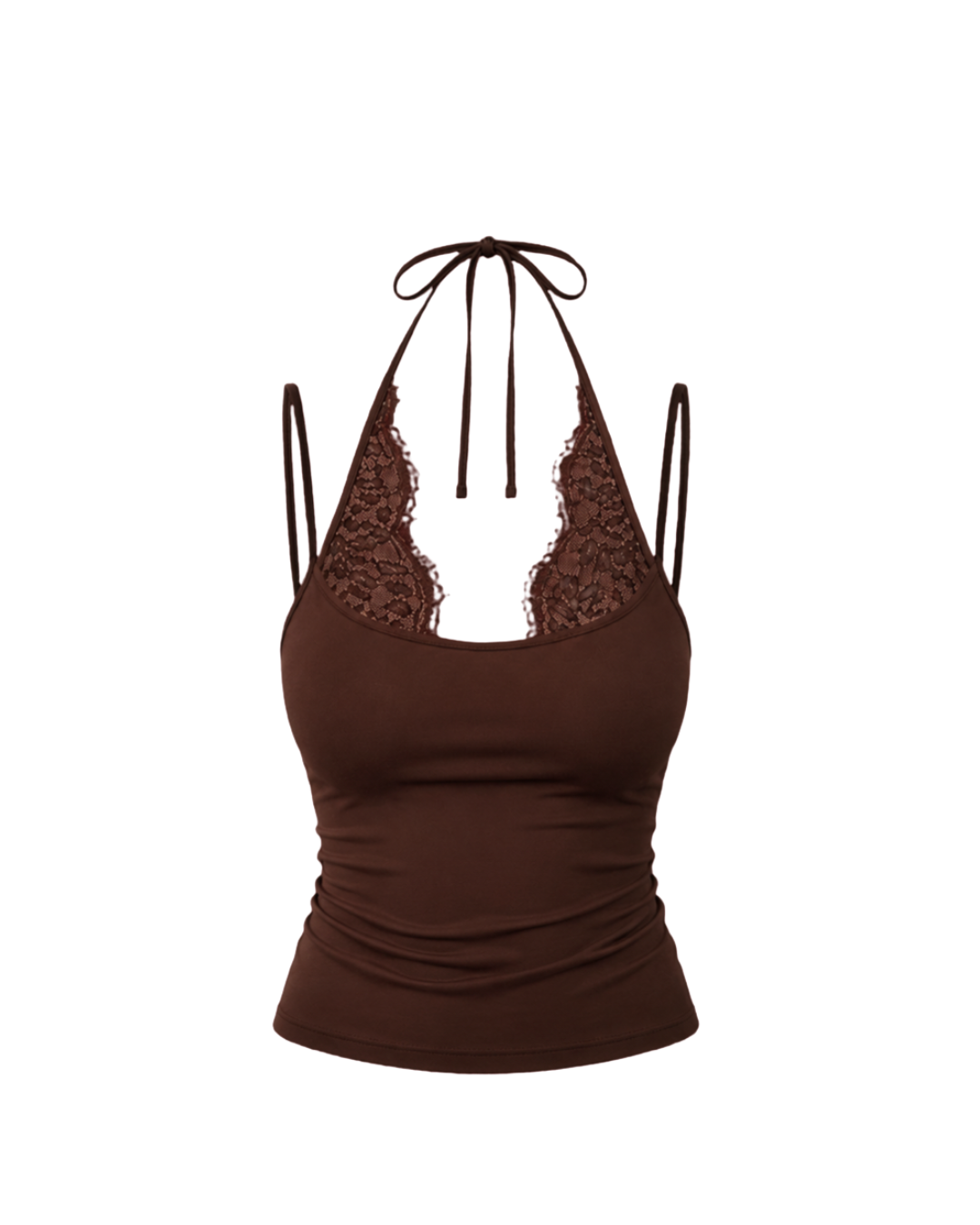 Brown lace muse top