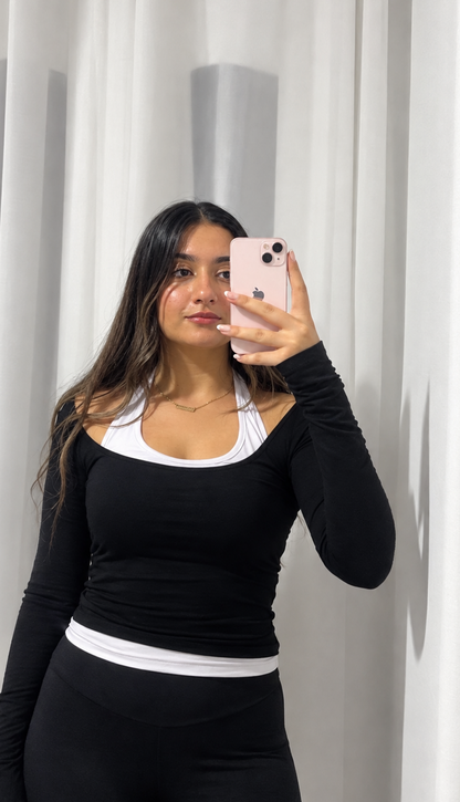 Off-Shoulder Layered Top