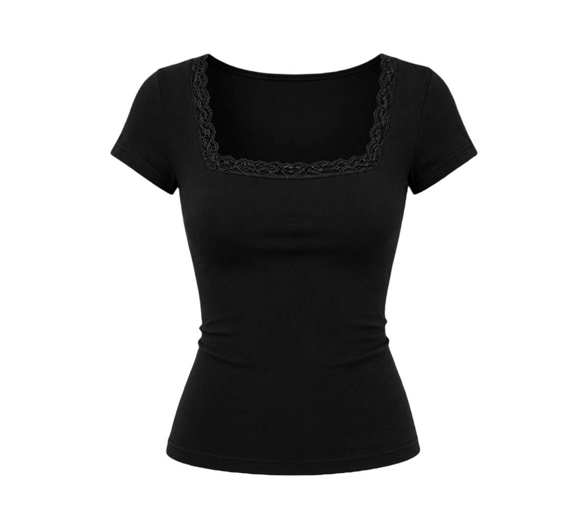 squareNeck_Dentelle short sleeve top