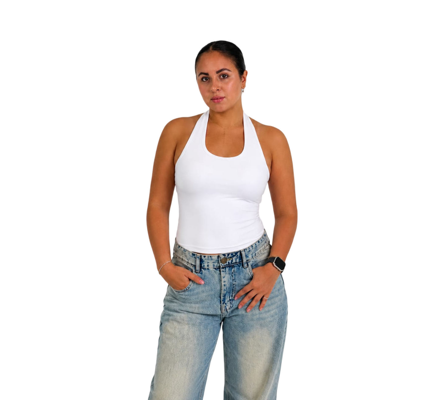 White Halter top