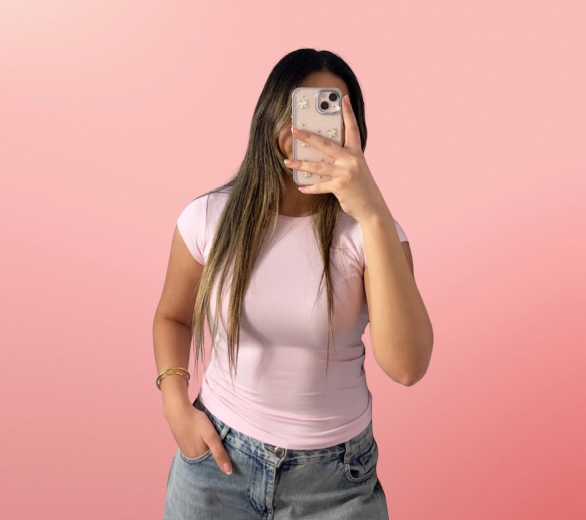 Round-neck cotton top