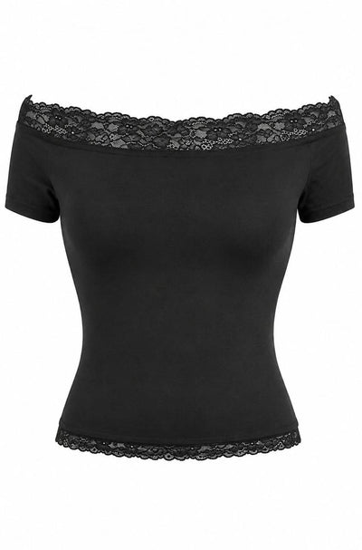 OFF SHOULDER DENTELLE TOP