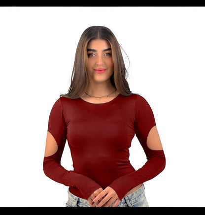The Sleek Cut-Out Sleeve Top