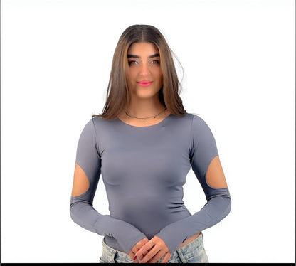 The Sleek Cut-Out Sleeve Top